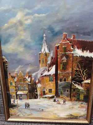 Niet of onleesbaar gesigneerd - oude stad in de 19 ste Eeuw ( Amsterdam ) kopen? Bied vanaf 1!