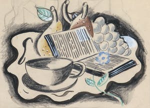 Raoul Hynckes - Pastel- en inkttekening, Stilleven met theekop kopen? Bied vanaf 850!