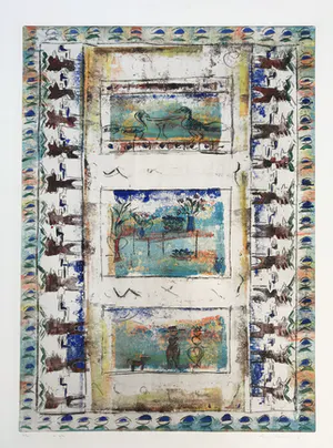 Niet of onleesbaar gesigneerd - Mooie gesigneerde zeefdruk - 7/55 kopen? Bied vanaf 1!