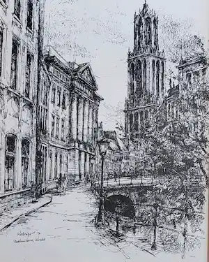 Jan Rodrigo - stadsgezicht Utrecht verkauft für € 140!