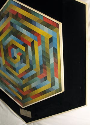 Curiosa - (Naar) Victor Vasarely : Herdenkingsmaquette 1979 , Samenwerking OBN en VAGWW kopen? Bied vanaf 75!