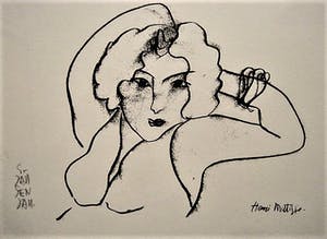 Geert Jan Jansen - Schilder & Kunstvervalser -potloodgesigneerde Litho Matisse "femme séduisante " kopen? Bied vanaf 30!
