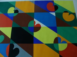 Jan van Tuinen - titel. 'Kleurige Friese vlag". kopen? Bied vanaf 25!