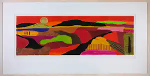 Ronald Boonacker - Zeefdruk, Toscaans landschap I, Italië - Ingelijst verkauft für € 90!