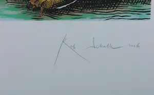 Rob Scholte - Zeefdruk, De angst! - Ingelijst (Zeer groot, zware mooie lijst) kopen? Bied vanaf 90!