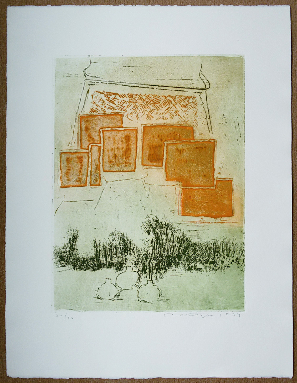 Jan Montyn - Wat Chang Mai, aquatint ets kopen? Bied vanaf 150!