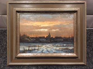 Nanne Balyon - dorpsgezicht met kerkje kopen? Bied vanaf 85!