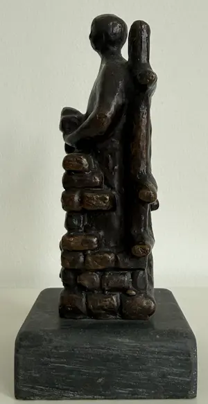 Brons (Onbekend) - bronzen sculptuur | 'Zittende man' kopen? Bied vanaf 20!