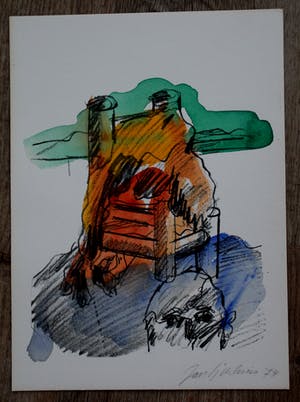 Jan Sierhuis - Met de hand ingekleurde litho (aquarel) - 1974 kopen? Bied vanaf 55!