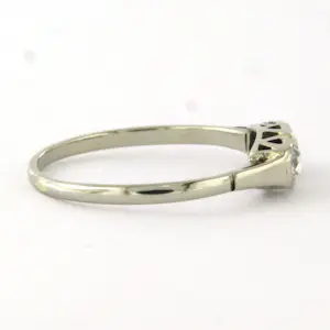 ART NOUVEAU 14k witgouden ring met Bolsjewiek geslepen diamant tot. 0.40ct kopen? Bied vanaf 310!