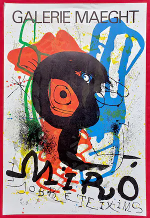 Joan Miro - Sobreteixims, lithografisch affiche (1973) kopen? Bied vanaf 50!
