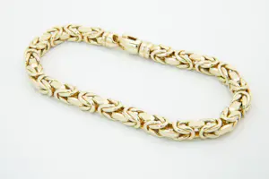 21 - Robuuste, vrijwel nieuwe 14 karaats geel-gouden "Konings" armband kaufen? Bieten Sie von 900!