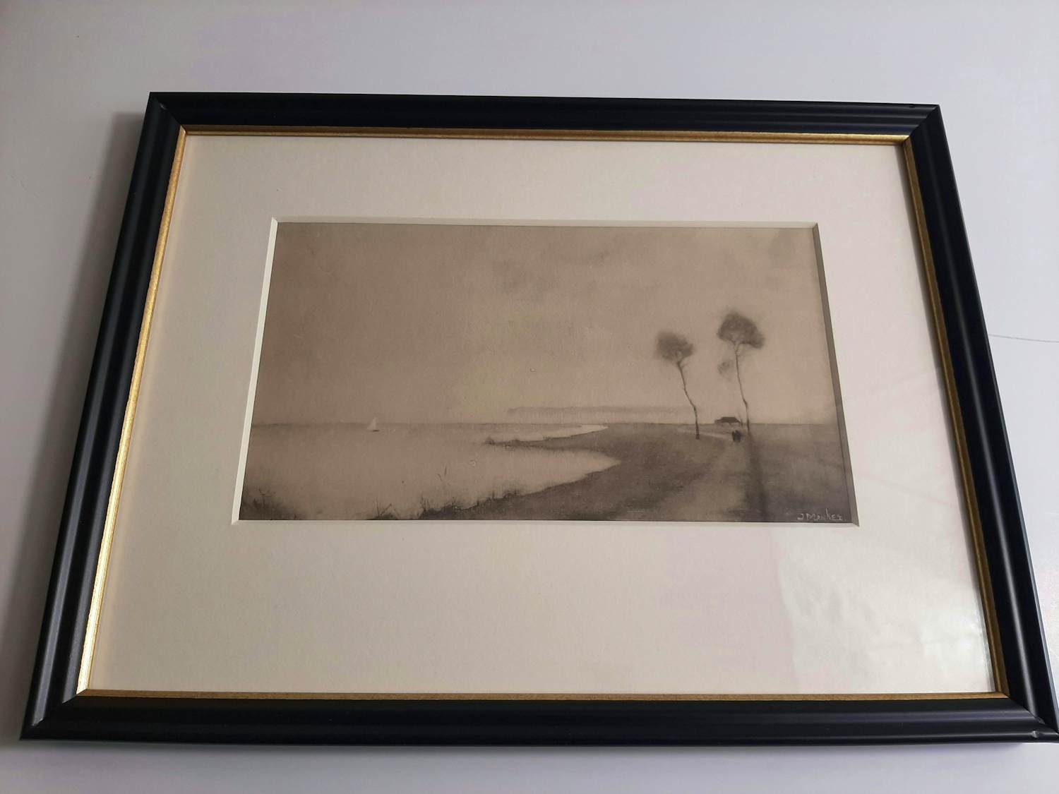 Jan Mankes - Heliogravure, Landschap verkocht voor € 120!