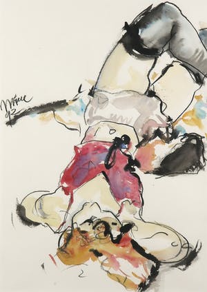 Marie Jose Leenders - Gemengde techniek op papier, Suzanne - Ingelijst kopen? Bied vanaf 50!