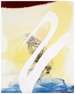 Julian Schnabel - Allen (cordial love) - handbeschilderde zeefdruk met epoxy verkocht voor € 1750!