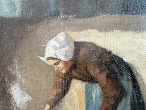 Hendrikus van Langen - Vrouw aan het koken kopen? Bied vanaf 70!