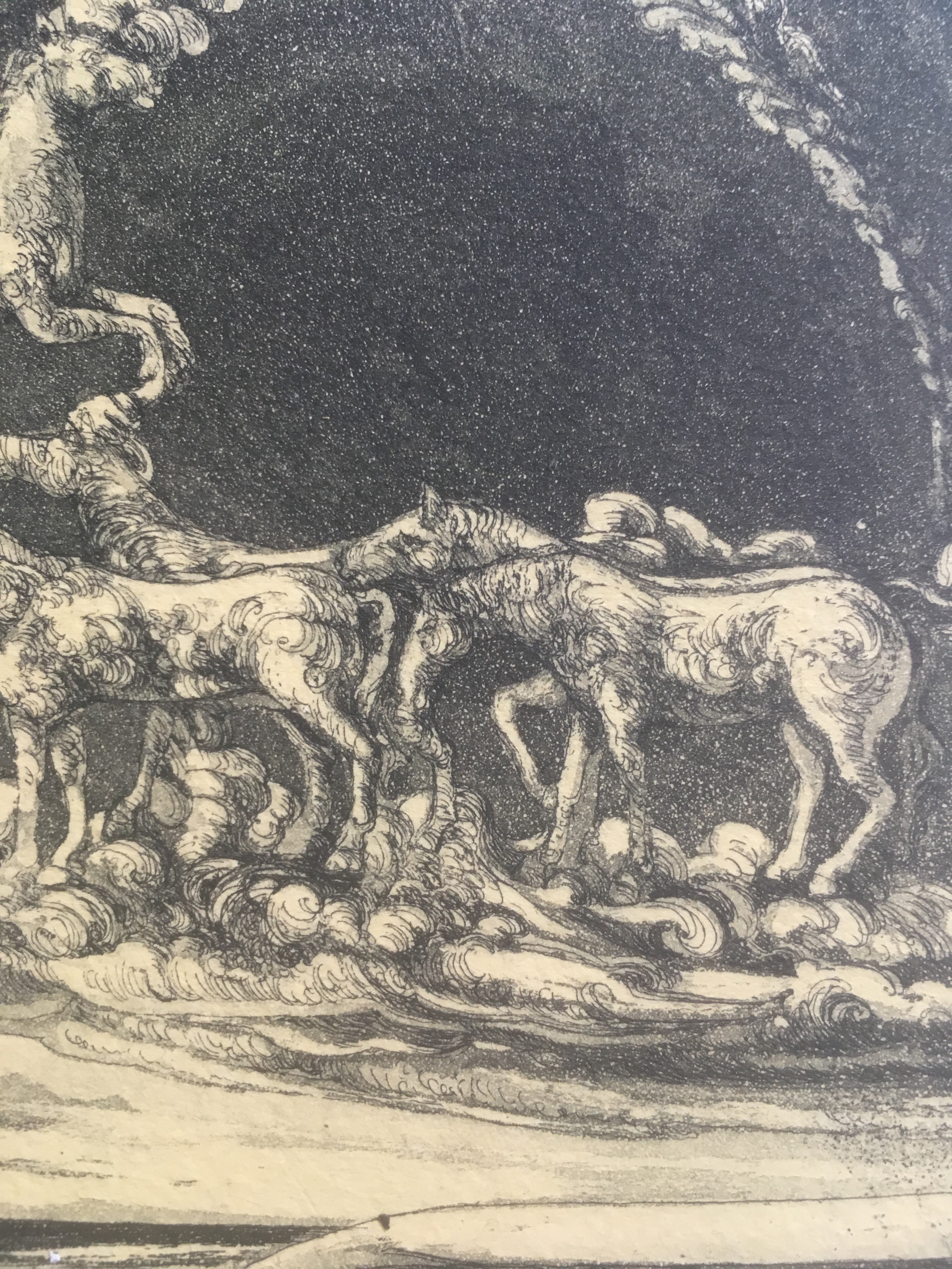 Niet of onleesbaar gesigneerd - Ets met paarden hemelvaart kopen? Bied vanaf 1!