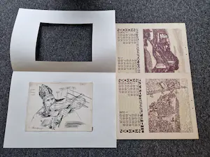 Charles J. Kemper - drie (3) pastel/inkt tekeningen Sinterklaas/moeder en dochter - gesigneerd kopen? Bied vanaf 1!