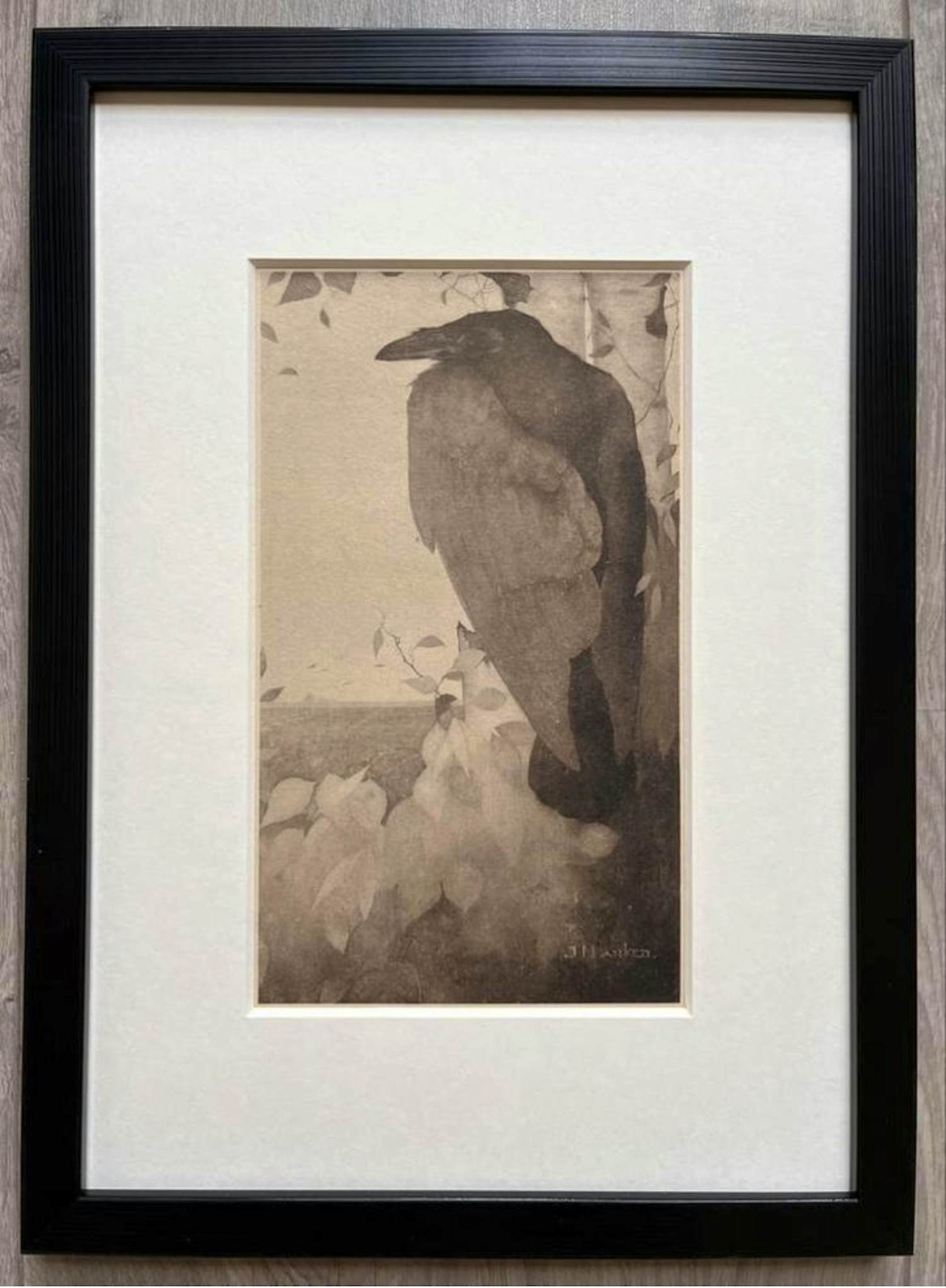 Jan Mankes - Originele Heliogravure Raaf in Berkenboom 1923 kopen? Bied vanaf 185!