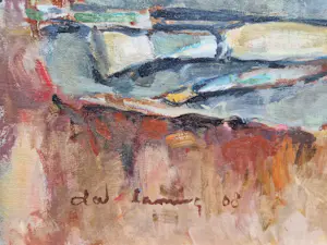 Niet of onleesbaar gesigneerd - Groot olieverf stilleven "schilders benodigdheden" gesigneerd - mooi ingelijst kopen? Bied vanaf 10!