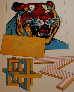 Lucio del Pezzo - Litho: Tijger kopen? Bied vanaf 50!