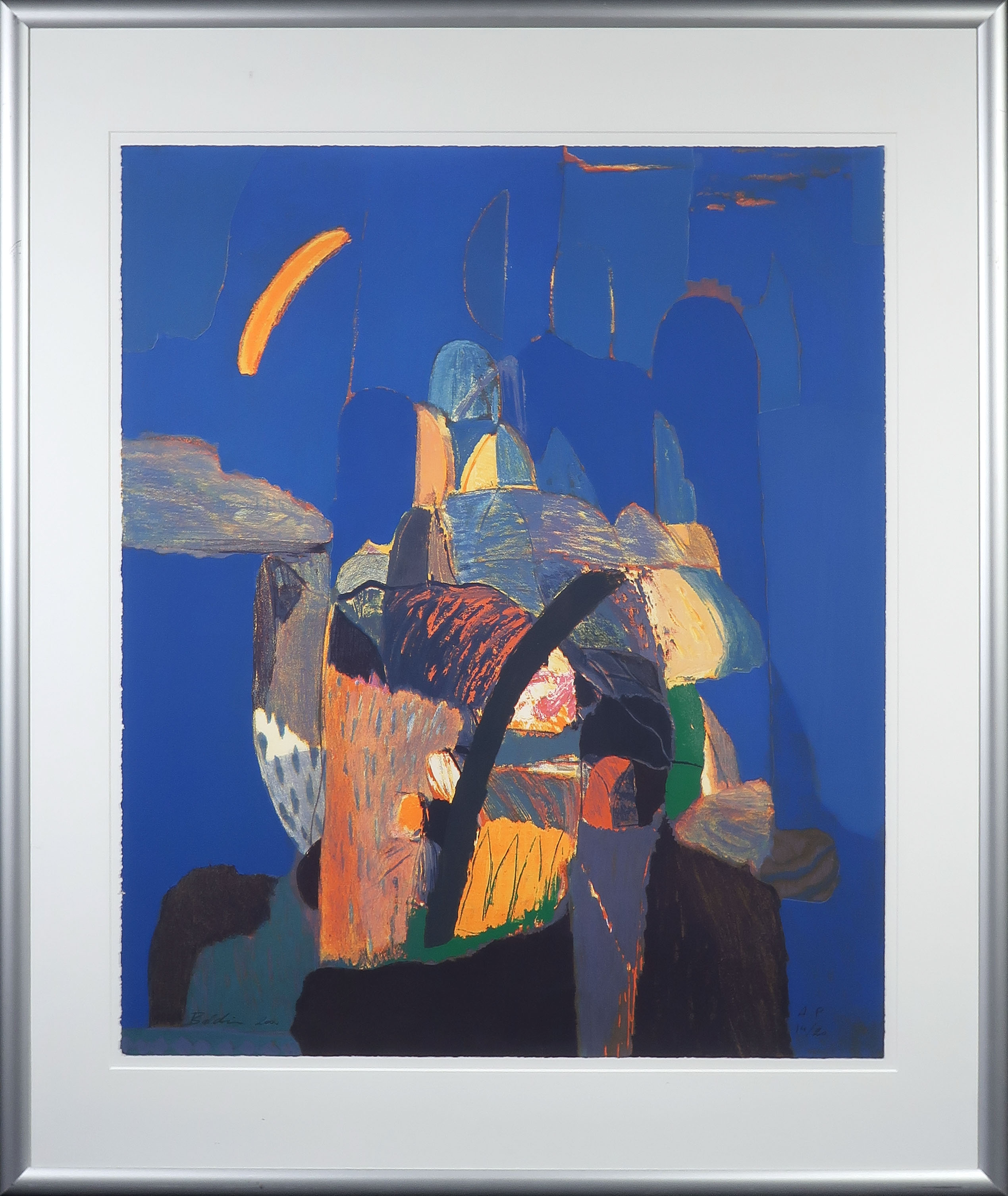 Ahmad Baldin - Zeefdruk, Nacht - Ingelijst verkocht voor € 50!