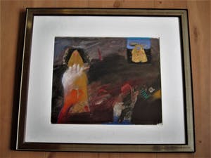 Michel van Overbeeke - Zeldzame gesigneerde 1991 zg. bladgoud GOUACHE - Fraai ingelijst! kopen? Bied vanaf 189!
