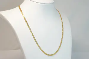 25 - elegant 18 krt geel-gouden collier - gourmette schakel -zo goed als nieuw. kopen? Bied vanaf 370!