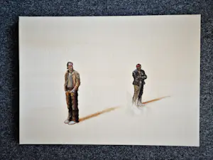 Roberto Caradonna - groot olieverf op doek schilderij - are you looking to me? - gesigneerd kopen? Bied vanaf 1!