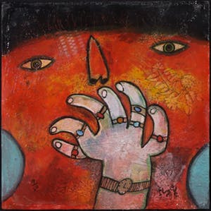 Shahid Parvez - Zeefdruk, Ringen (op spieraam) kopen? Bied vanaf 40!