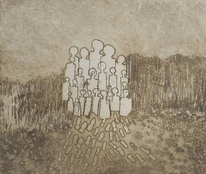 Jan Montyn - Exodus, Radierung / Aquatinta kopen? Bied vanaf 115!