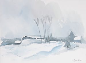 Joe Wols - Lot van vier aquarellen op papier, Landschap kopen? Bied vanaf 1!