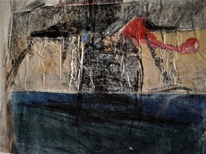 Peter Langenberg - Galerie ArtZaanstad - GROTE impress. Collage - gesigneerd - Galerieprijs 1200€ kopen? Bied vanaf 10!