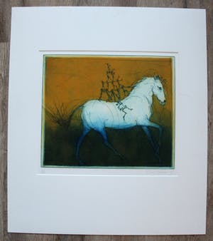Ronald Tolman - Ets: Groep kleine acrobaten te paard- 1996 (kleine oplage van 20 stuks) kopen? Bied vanaf 175!