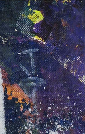 Niet of onleesbaar gesigneerd - Acryl op doek, Saxofonist kopen? Bied vanaf 1!