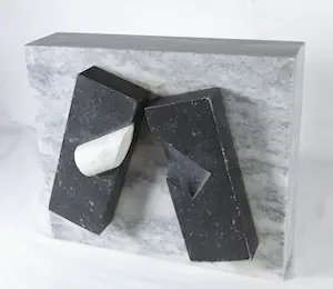 Jan van Dijk - Marmer / hardsteen, Scheiding rond door knippen II (Zwaar!) kopen? Bied vanaf 100!