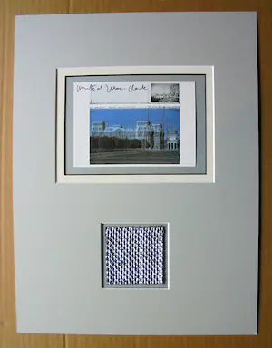 Christo - Collage Reichstag Berlin - 1995 - handgesigneerd -in pptout -ready to frame kopen? Bied vanaf 139!