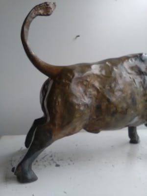 Pierre Chenet - Stier in brons getekend kopen? Bied vanaf 275!