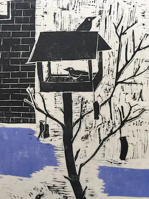 Jeanne Bieruma Oosting - linosnede - Vogelhuisje kopen? Bied vanaf 365!