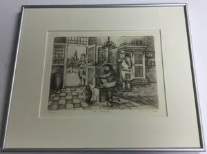 Anko C. Wieringa - De Schilder | ets - ingelijst kopen? Bied vanaf 19!