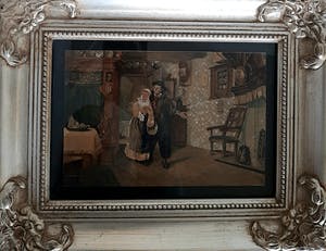 Niet of onleesbaar gesigneerd - antiek tempera schilderij kopen? Bied vanaf 1!