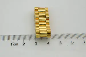 8-  Groot model - massief - 18Krt geel gouden stijl schakel ring kopen? Bied vanaf 640!