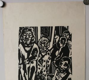 Aad de Haas - Zelfportret met figuren. kopen? Bied vanaf 49!