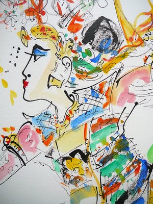 I Nyoman Gunarsa - Bali dancer -aquarel 1994 / groot- kopen? Bied vanaf 1!