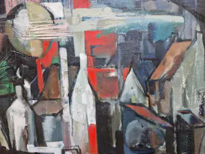 Hub Bemelmans - De abstracte stad kopen? Bied vanaf 195!