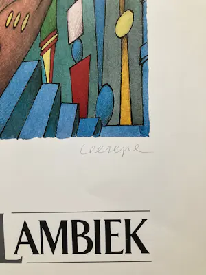 Carlos Ceesepe - Affiche Expositie Galerie Lambiek , La clase obrera - 1990 kopen? Bied vanaf 80!