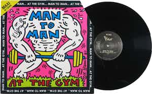 Keith Haring - Gesigneerde LP-hoes, Man to Man: At the Gym verkocht voor € 1!
