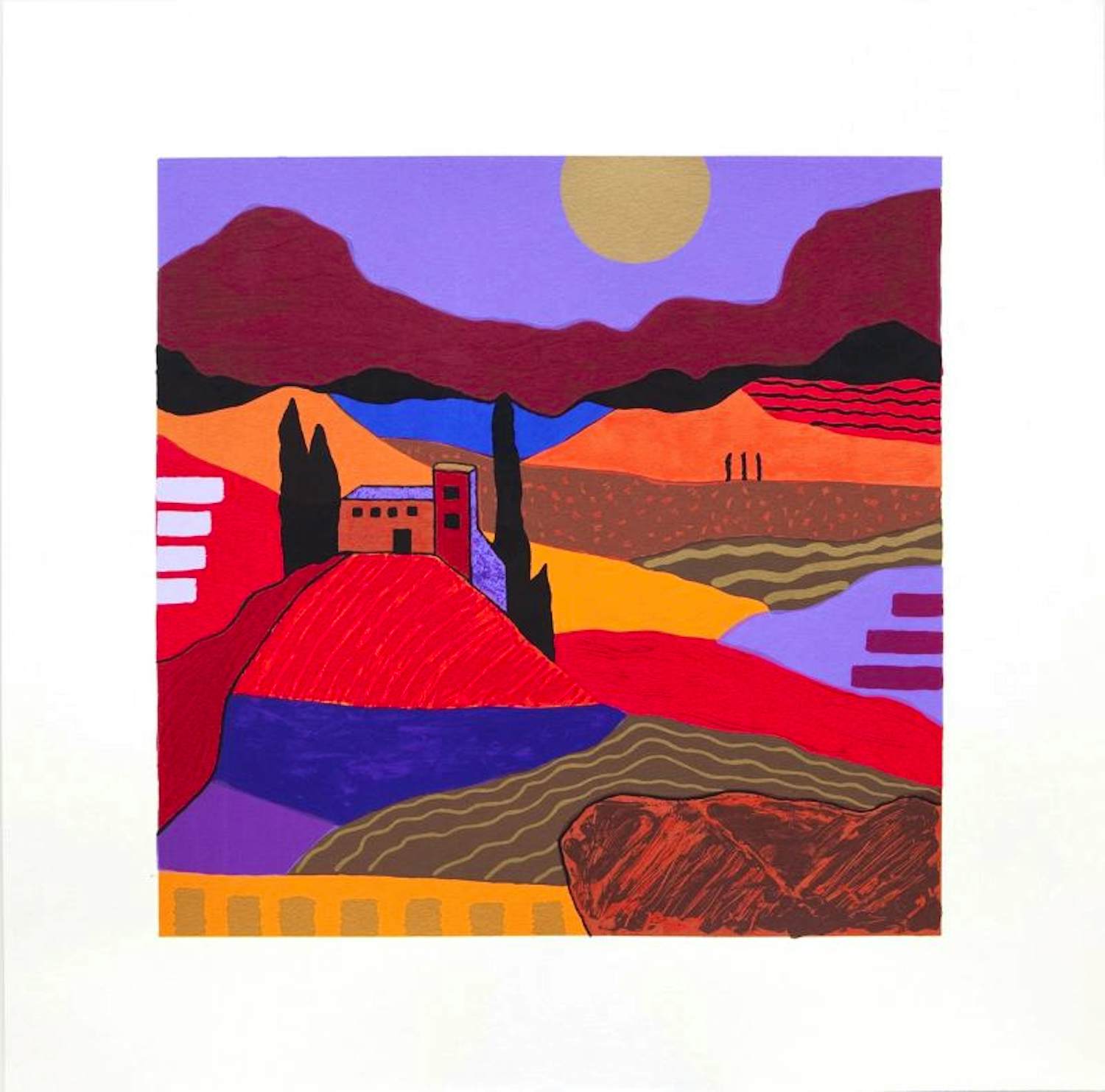 Ronald Boonacker - Kleurenzeefdruk LOMBARDIJE I Handgesigneerd kopen? Bied vanaf 110!