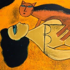 Corneille - Femme et chat kopen? Bied vanaf 425!