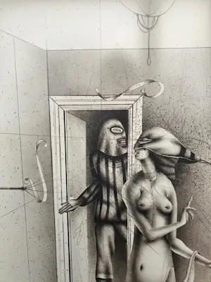 Paul Wunderlich - gemaskerd paar kopen? Bied vanaf 179!